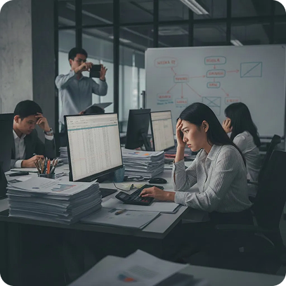 Time-consuming manual data consolidation & reporting